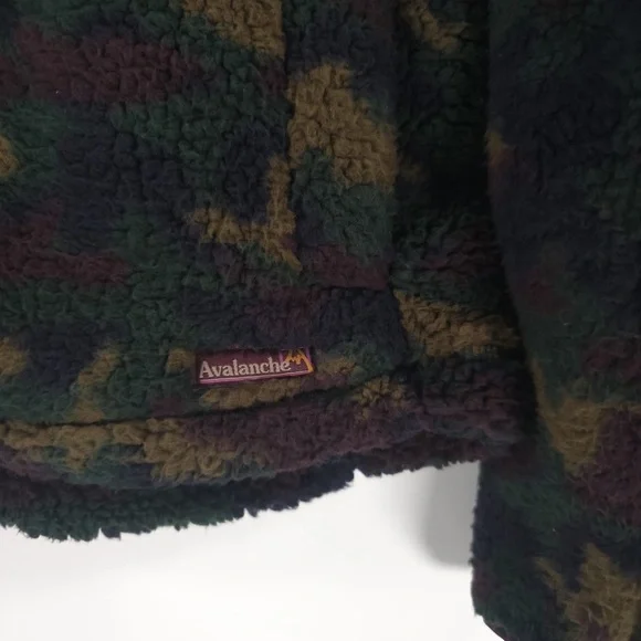 NWT AVALANCHE Outdoor Soft Relaxed FullZip Teddy Camo Fleece Jacket CA851 MEDIUM - Picture 7 of 13